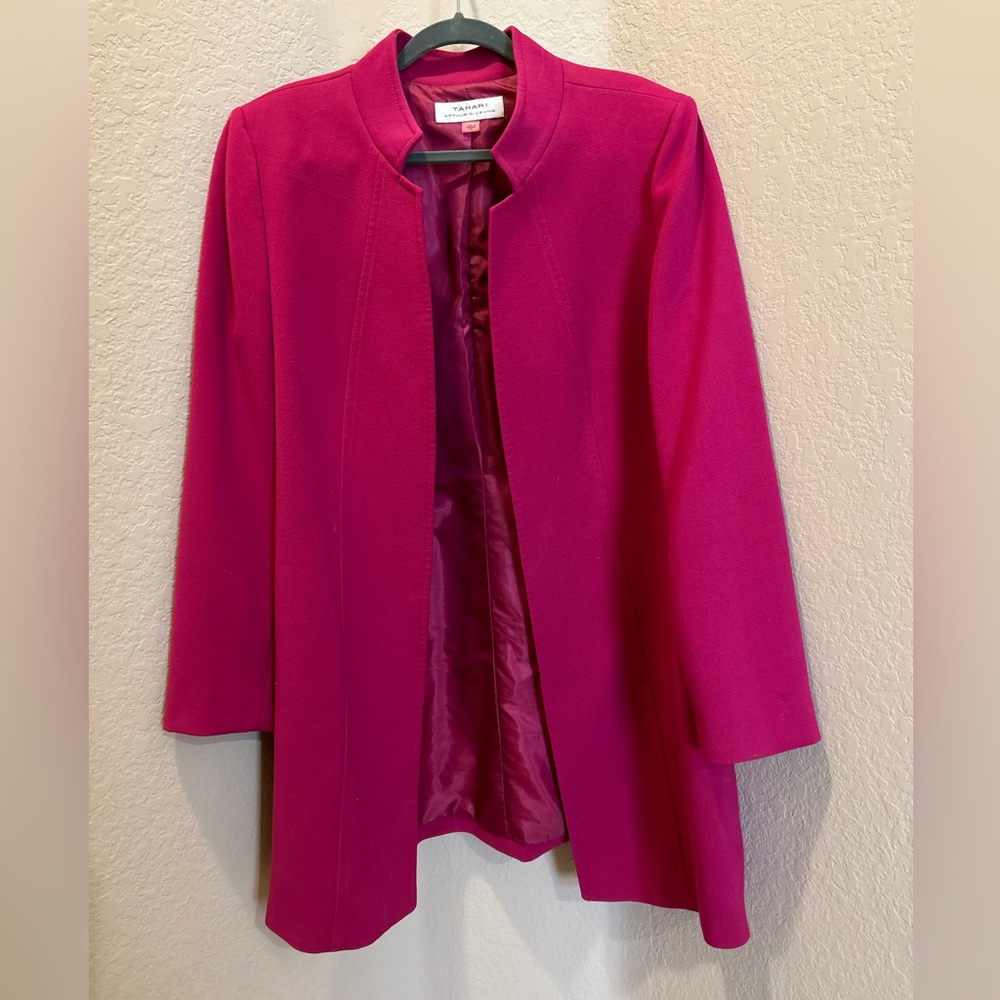 Vibrant Fuchsia Long Jacket
